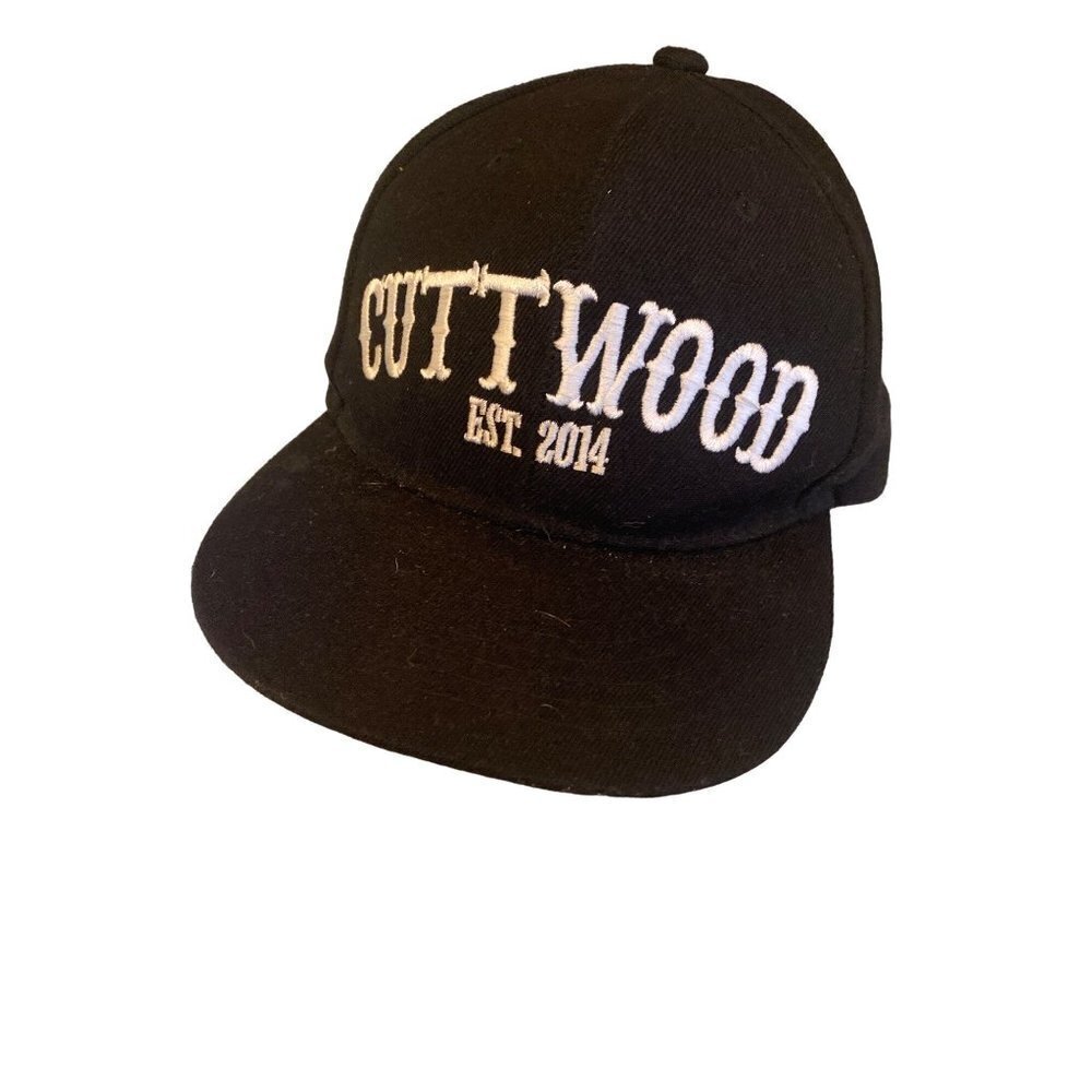 Cuttwood Black Embroidered Lettering Hat Cap Adjustable